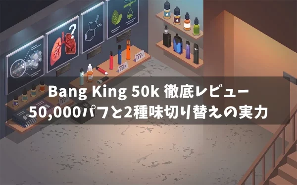 Bang King 50k レビュー｜50,000回吸引と2種味切り替えの操作性を検証